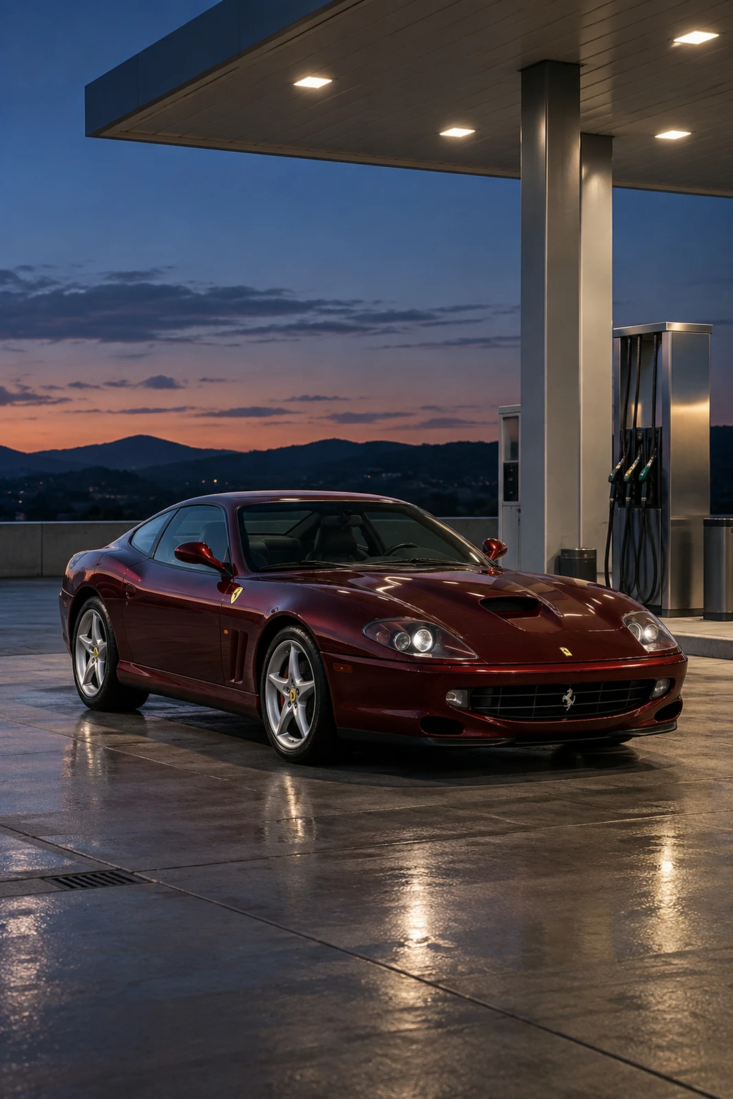 АВТО 1008471 Феррари 550 Maranello бордовый АЗС синий час