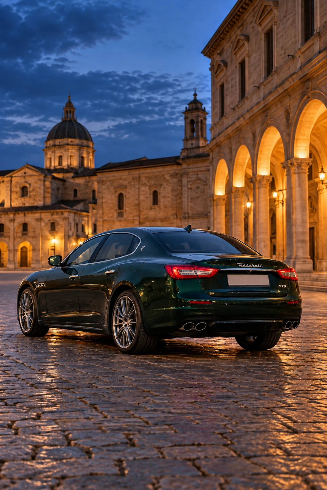 АВТО 1008381 Мазерати Кваттропорте GTS Зелёный Ночная площадь