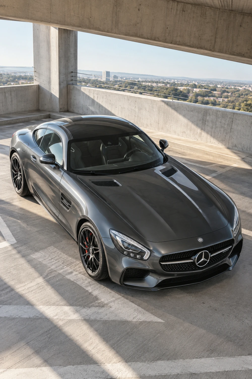 АВТО 1006902 Mercedes AMG GT C190 графит многоуровневый свет