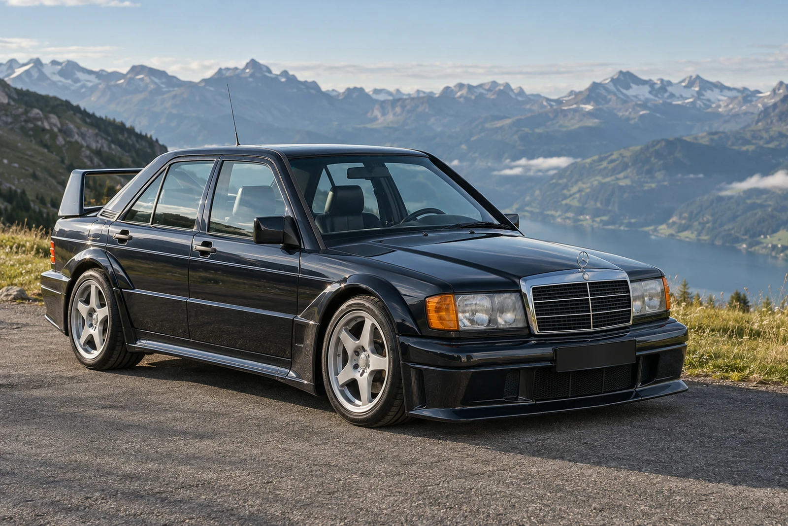 АВТО 1008486 Мерседес 190E Evo2 чёрный Альпийский луг