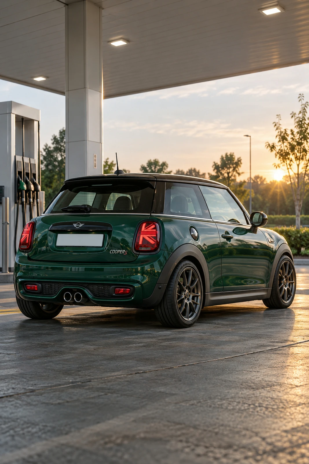 АВТО 1007853 Мини Купер S зелёный АЗС