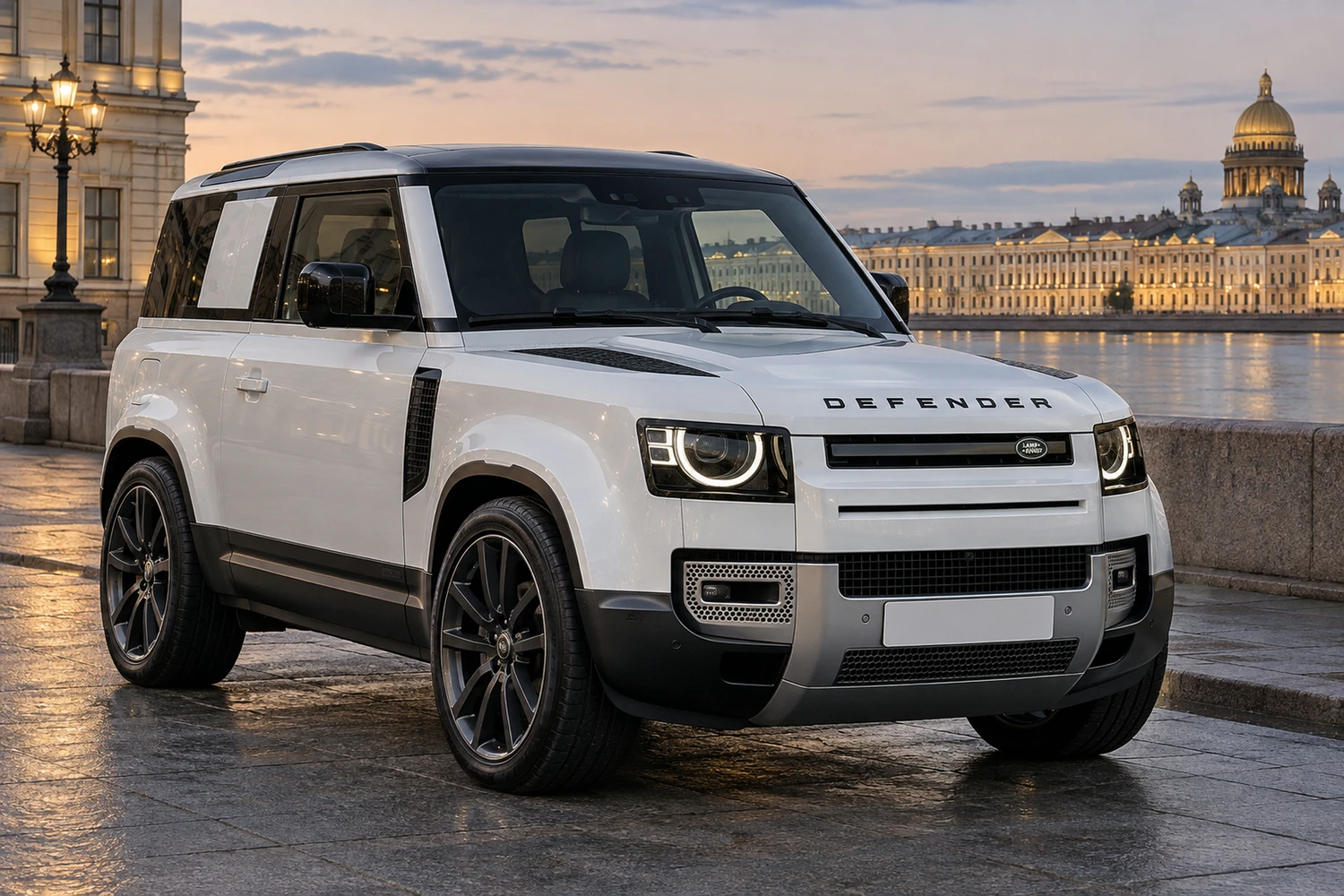 АВТО 1007237 Land Rover Defender 90 белый Санкт Петербург