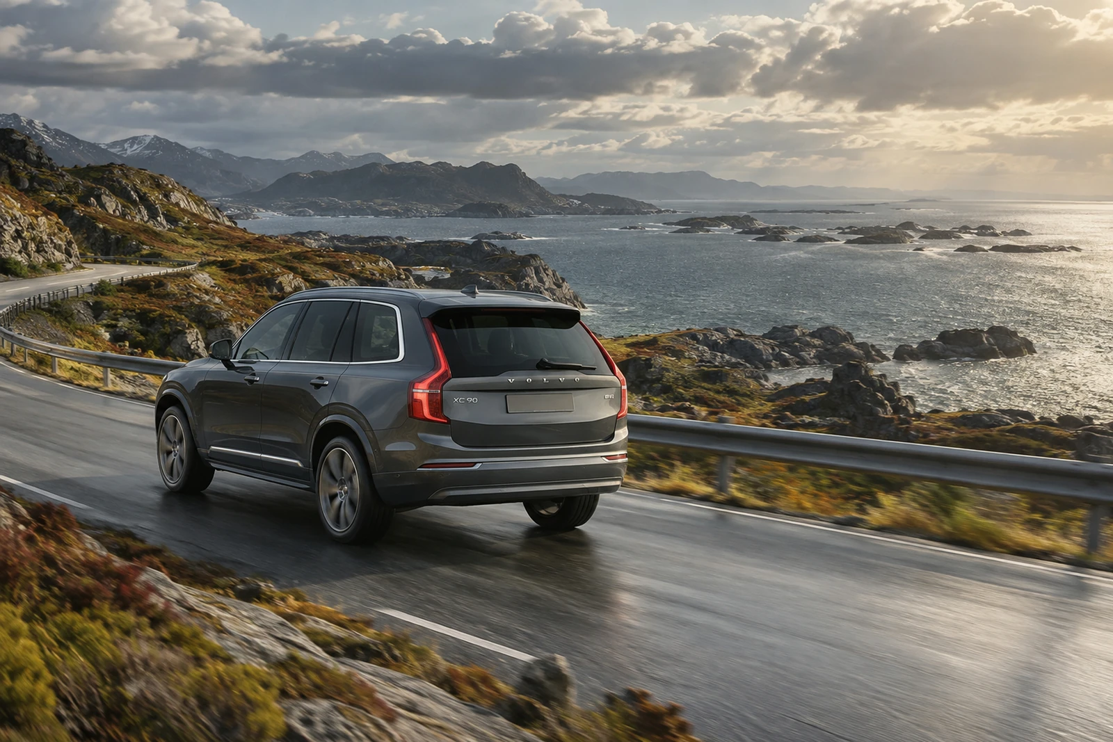 АВТО 1007540 серый Volvo XC90 на северном побережье