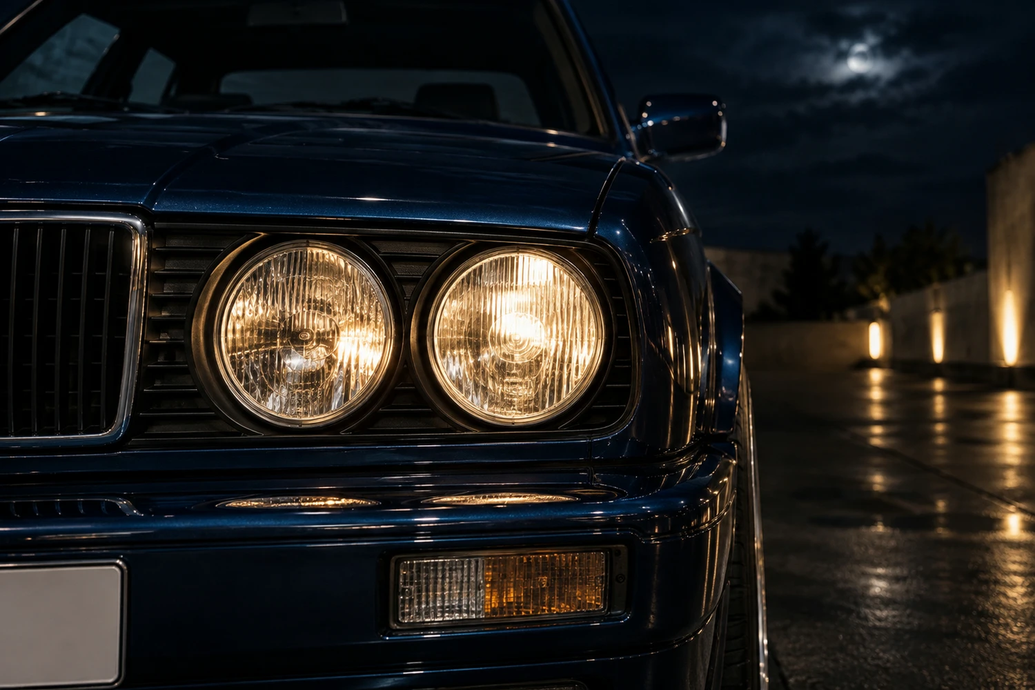 АВТО 1006888 BMW M3 E30 тёмно синий лицо двойных фар