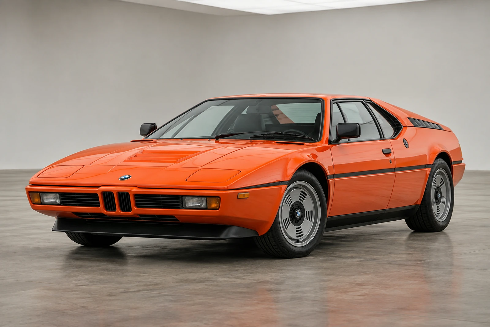 АВТО 1007672 оранжевый BMW M1 в студии