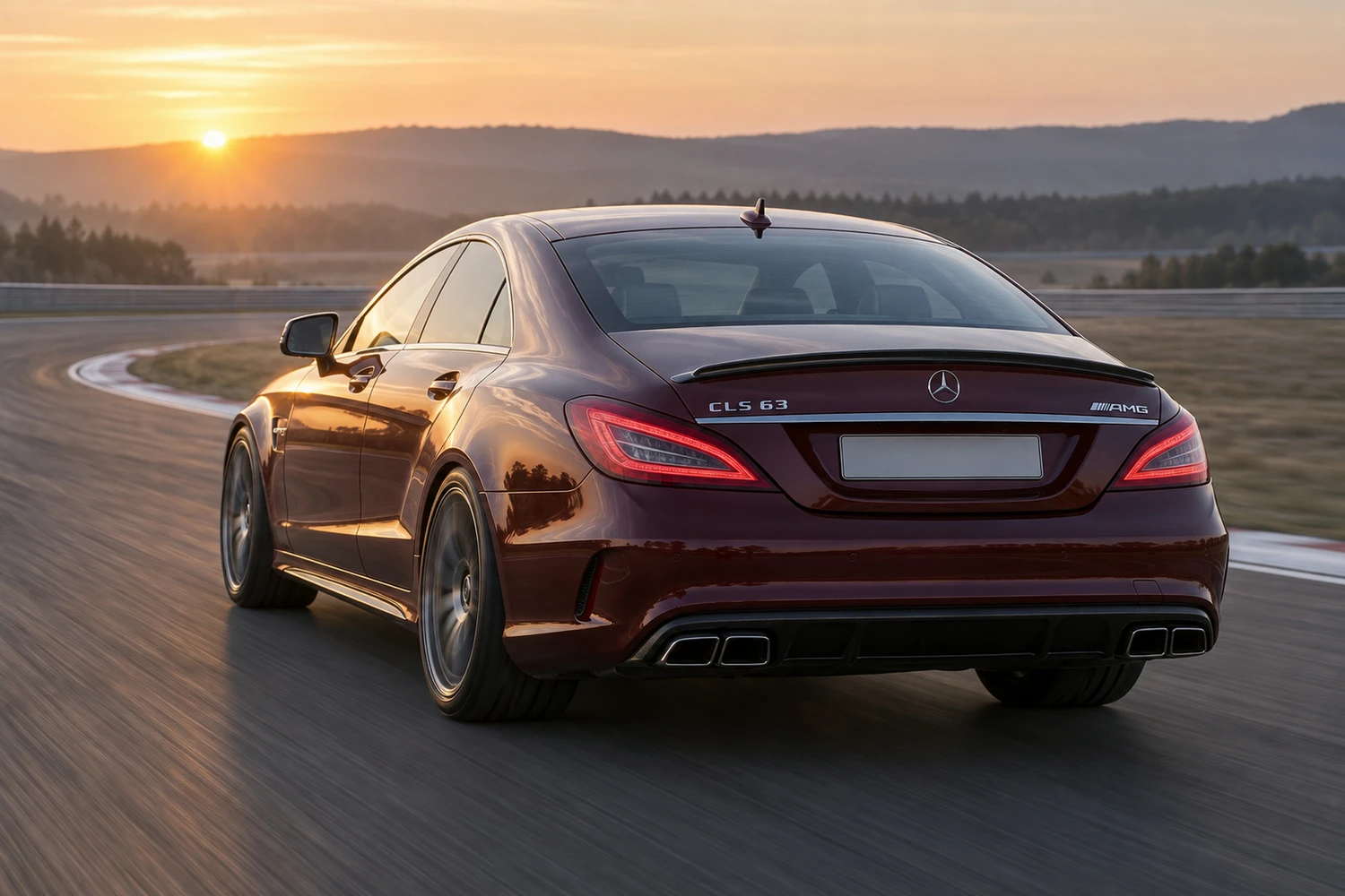 АВТО 1007160 Mercedes CLS63 C218 бордовый ровный автодром