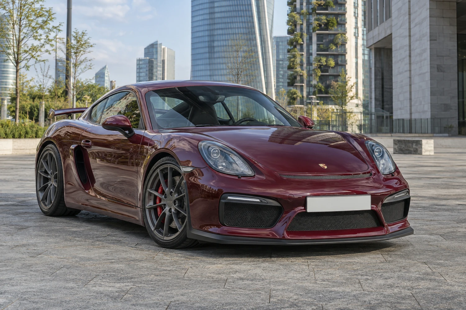 АВТО 1007389 Porsche Cayman GT4 981 бордовый Милан