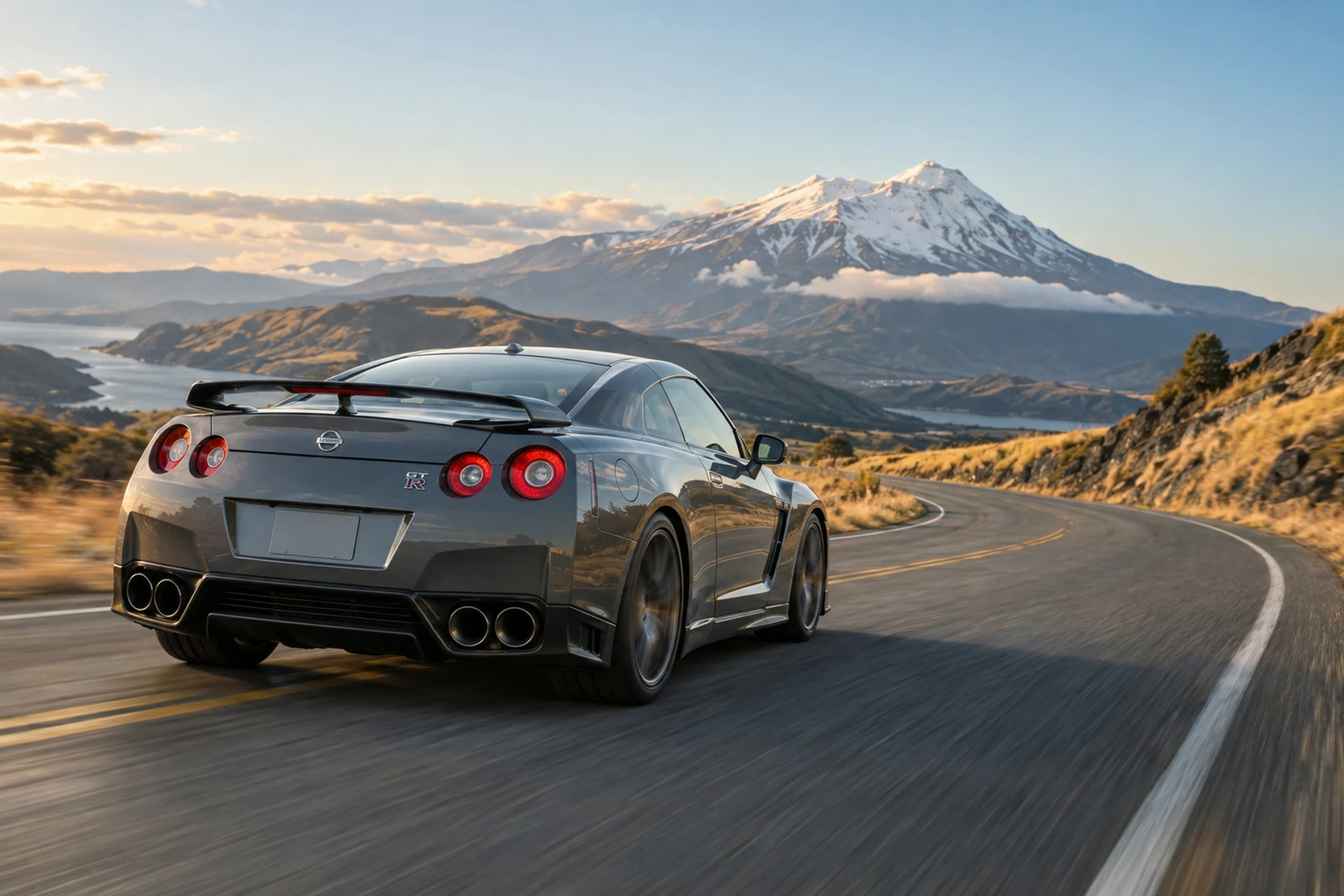 АВТО 1007744 Ниссан-GTR-R35-горная-дорога