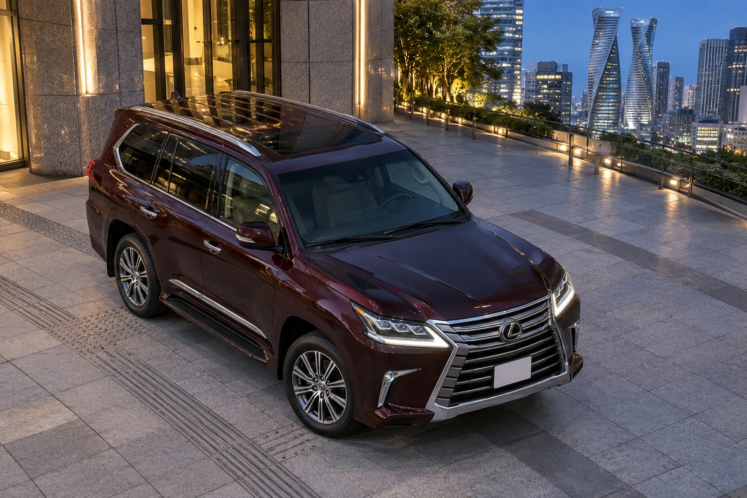 АВТО 1006868 Lexus LX570 бордовый Нагоя