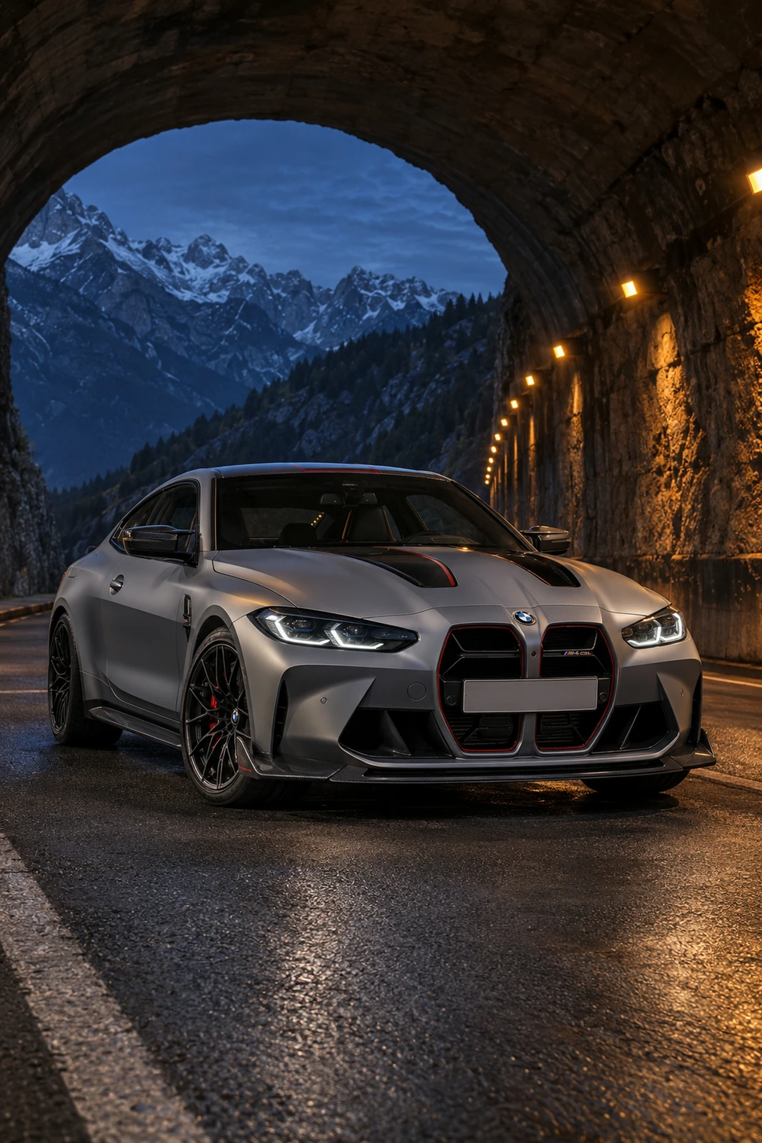 АВТО 1007747 БМВ-M4-CSL-альпийский-тоннель