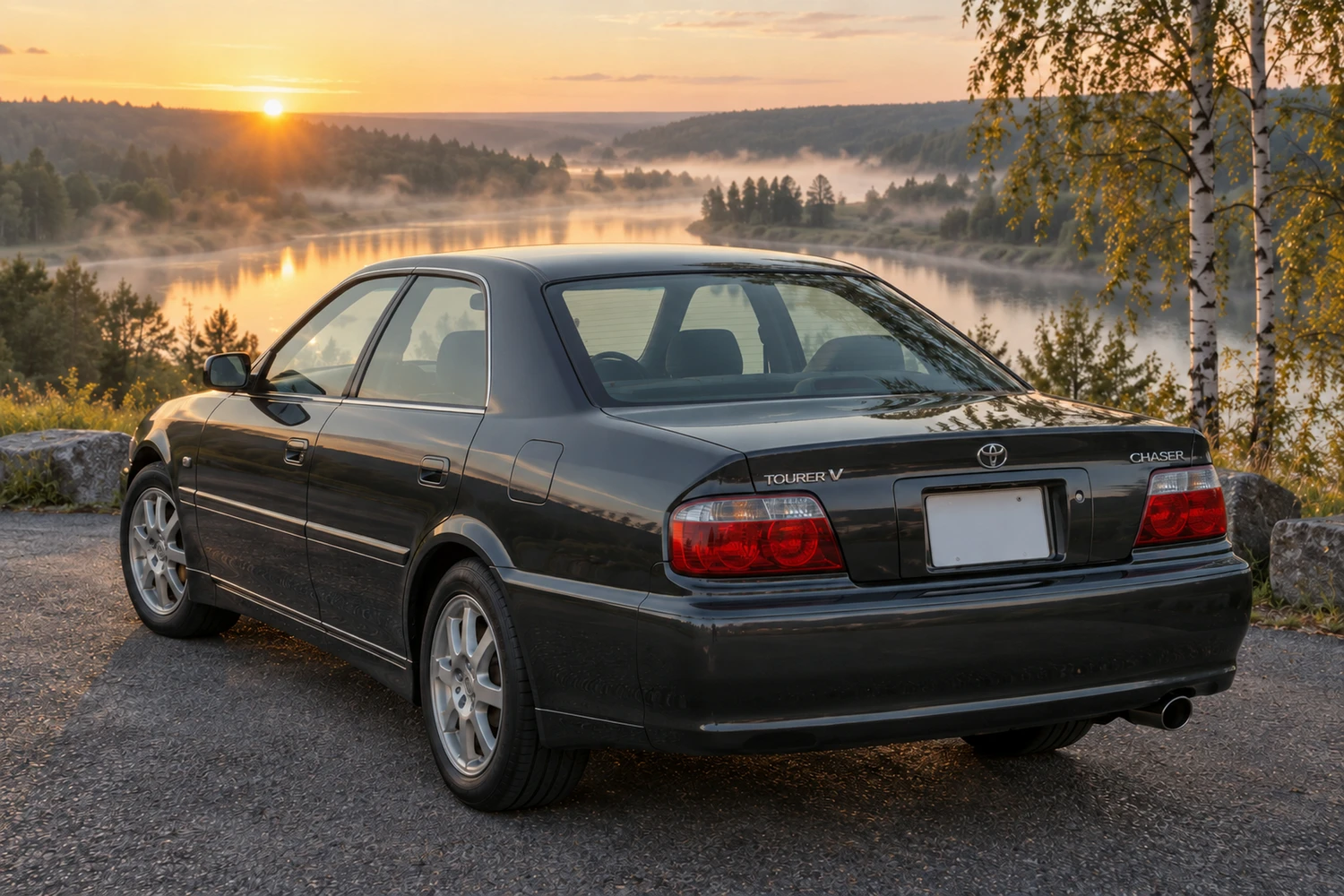 АВТО 1006959 Toyota Chaser JZX100 графит роса у реки