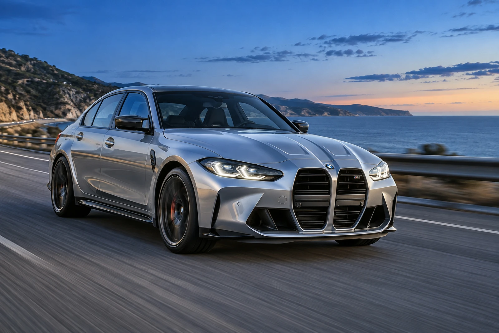 АВТО 1007998 БМВ M3 серебристый Приморское шоссе