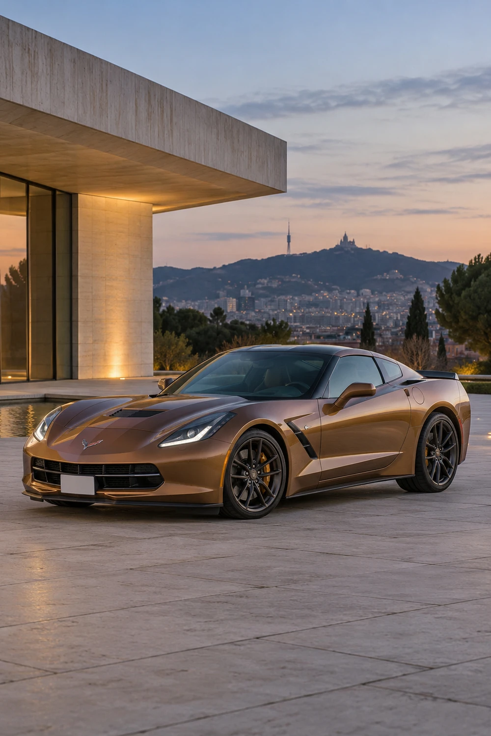 АВТО 1007336 Chevrolet Corvette C7 бронзовый Барселона