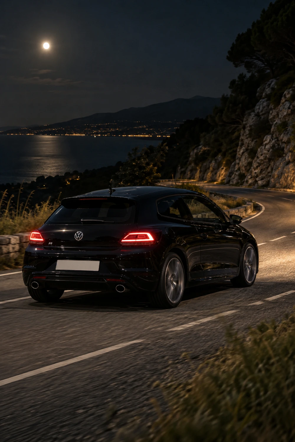 АВТО 1007399 Volkswagen Scirocco R чёрный горная дорога
