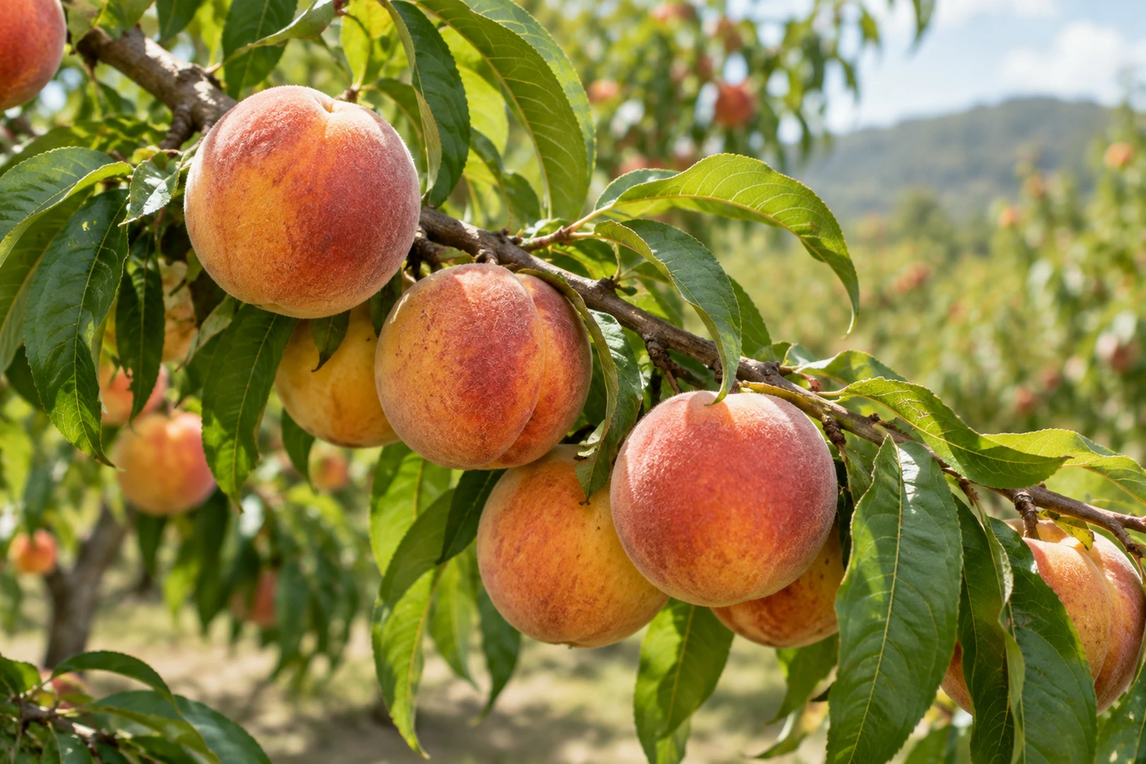 ЕДА 1001108 персики на ветке
