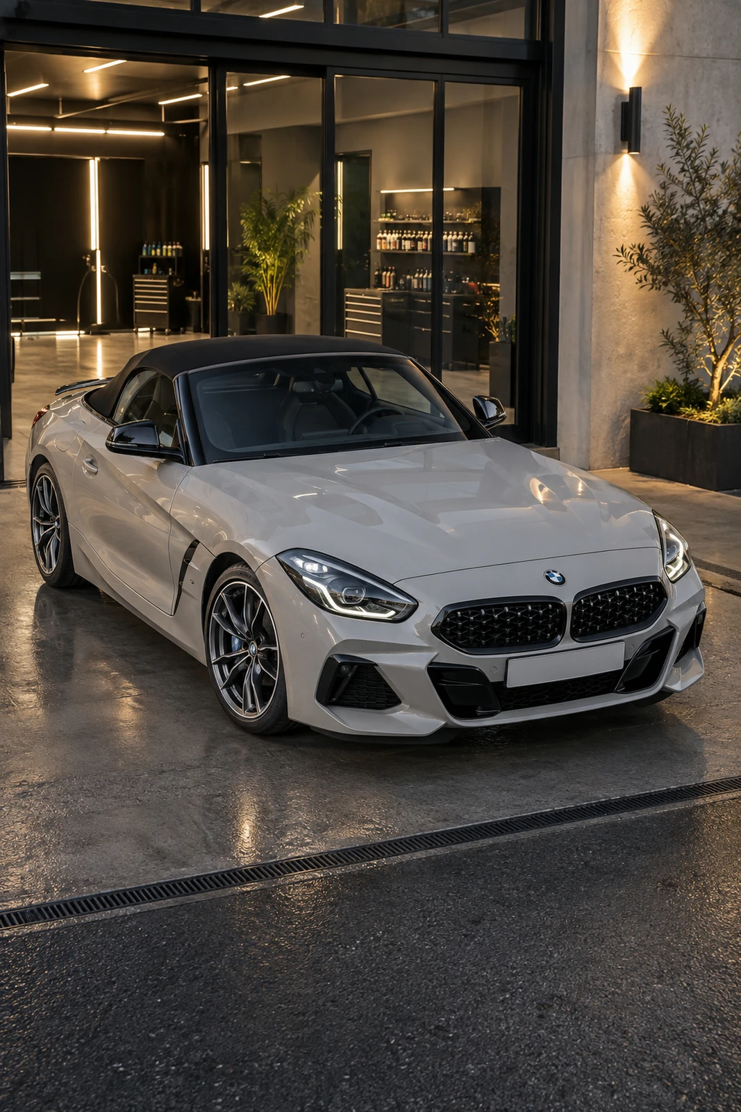 АВТО 1007879 БМВ Z4 светло-серый Бокс детейлинга