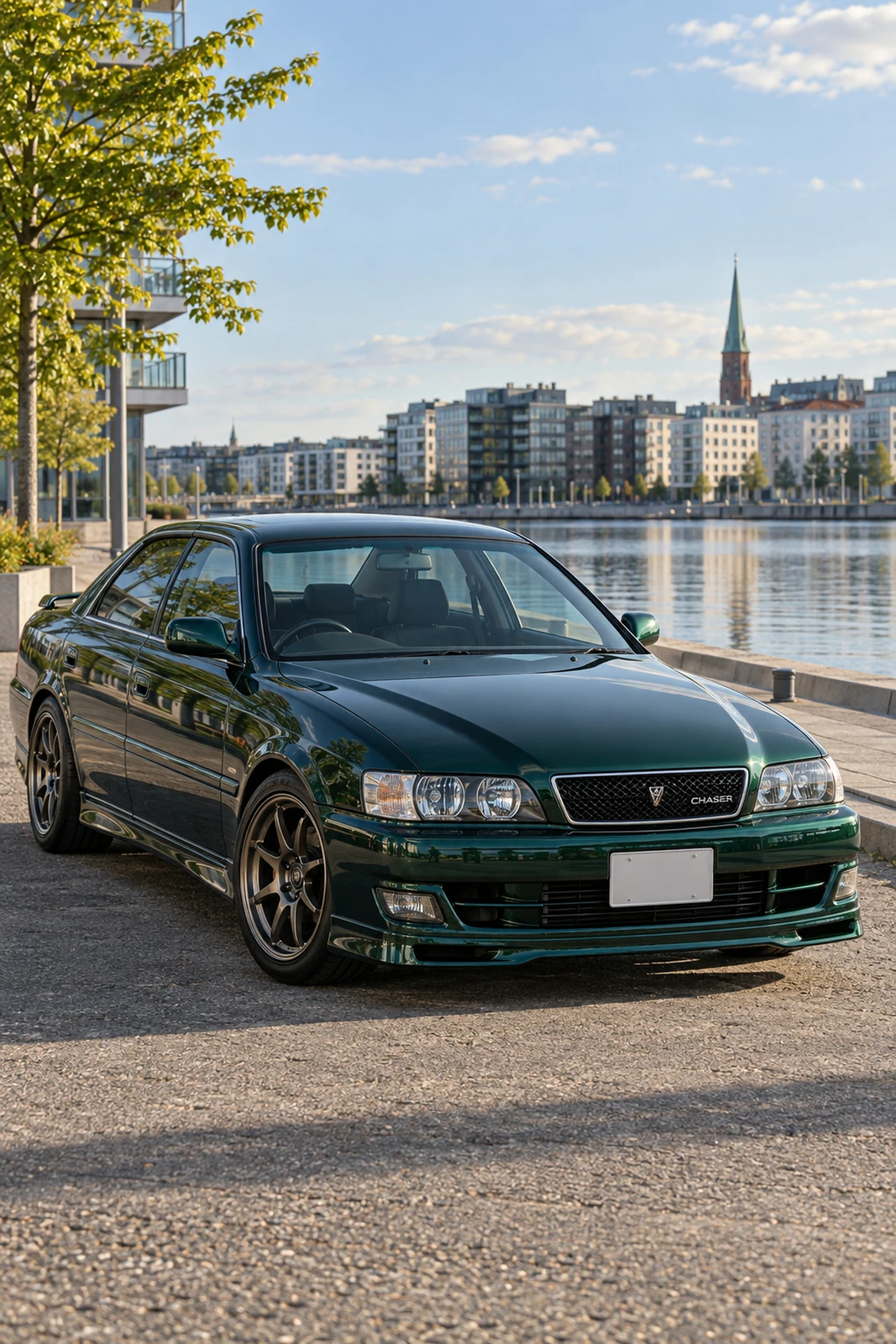АВТО 1007977 Тойота Чейзер зелёный Стокгольм
