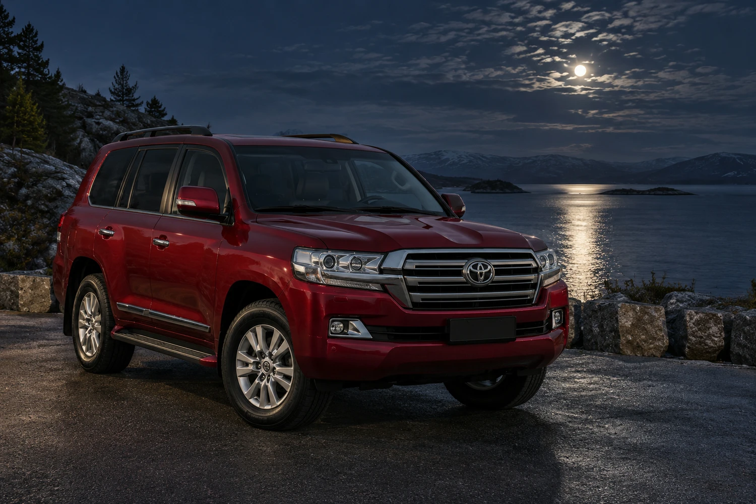 АВТО 1006788 Toyota Land Cruiser 200 алый луна над озером