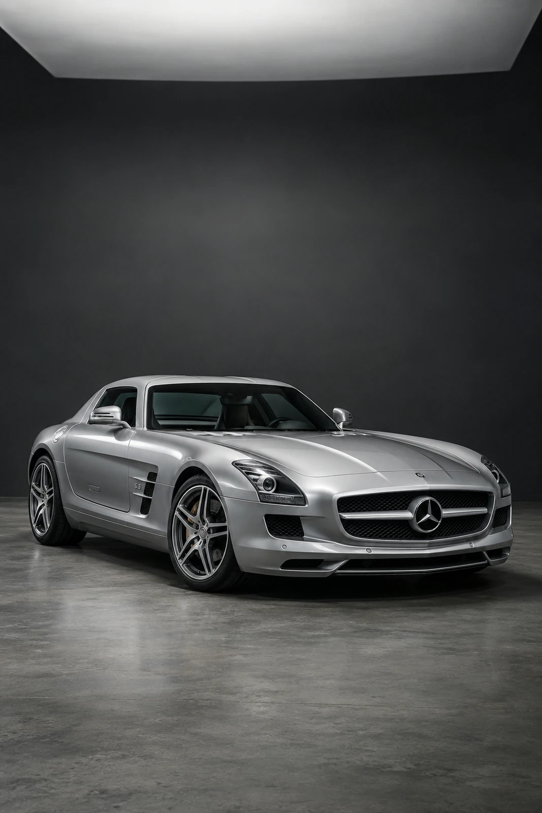 АВТО 1007633 серебристый Mercedes SLS AMG в студии