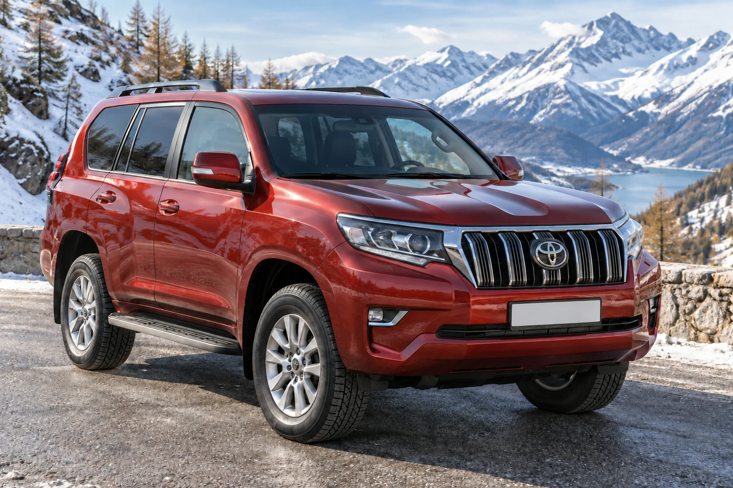 АВТО 1007306 Toyota Prado J150 красный снежный перевал