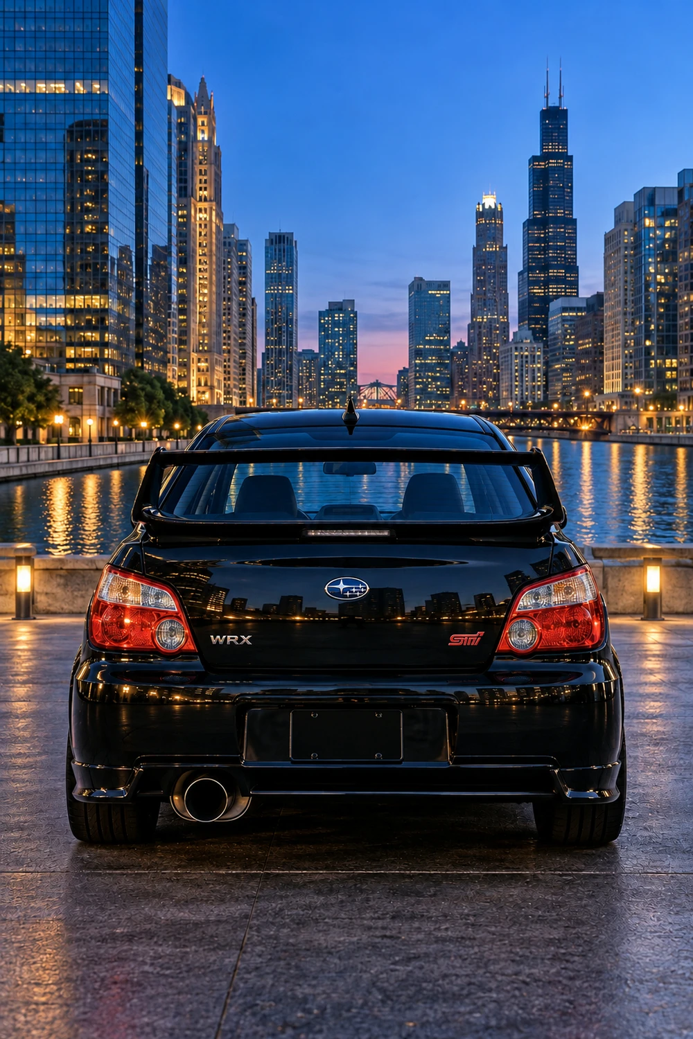 АВТО 1006759 Subaru Impreza STI GD чёрный Чикаго