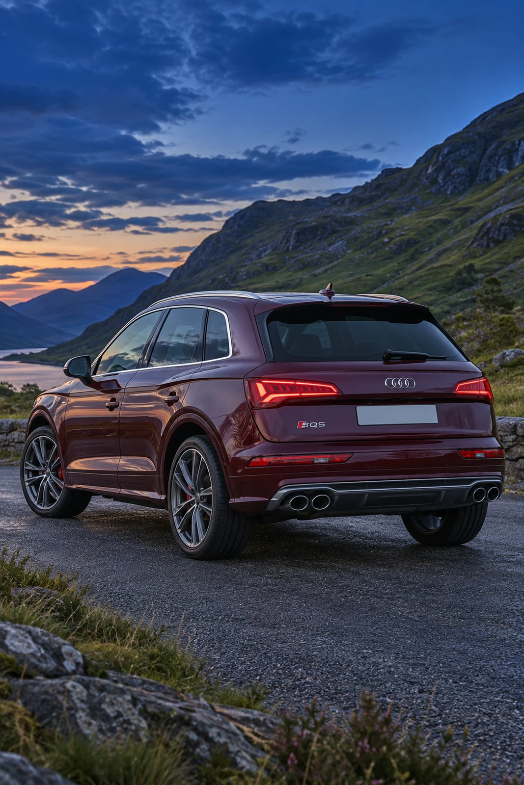 АВТО 1007971 Ауди SQ5 бордовый Шотландское нагорье