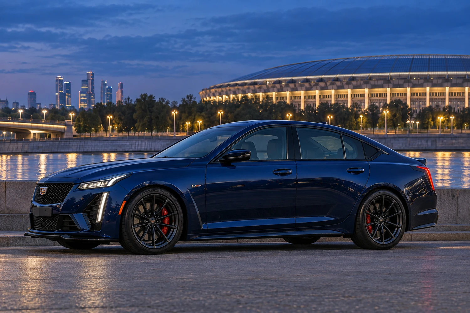 АВТО 1006900 Cadillac CT5V Blackwing тёмно синий Москва