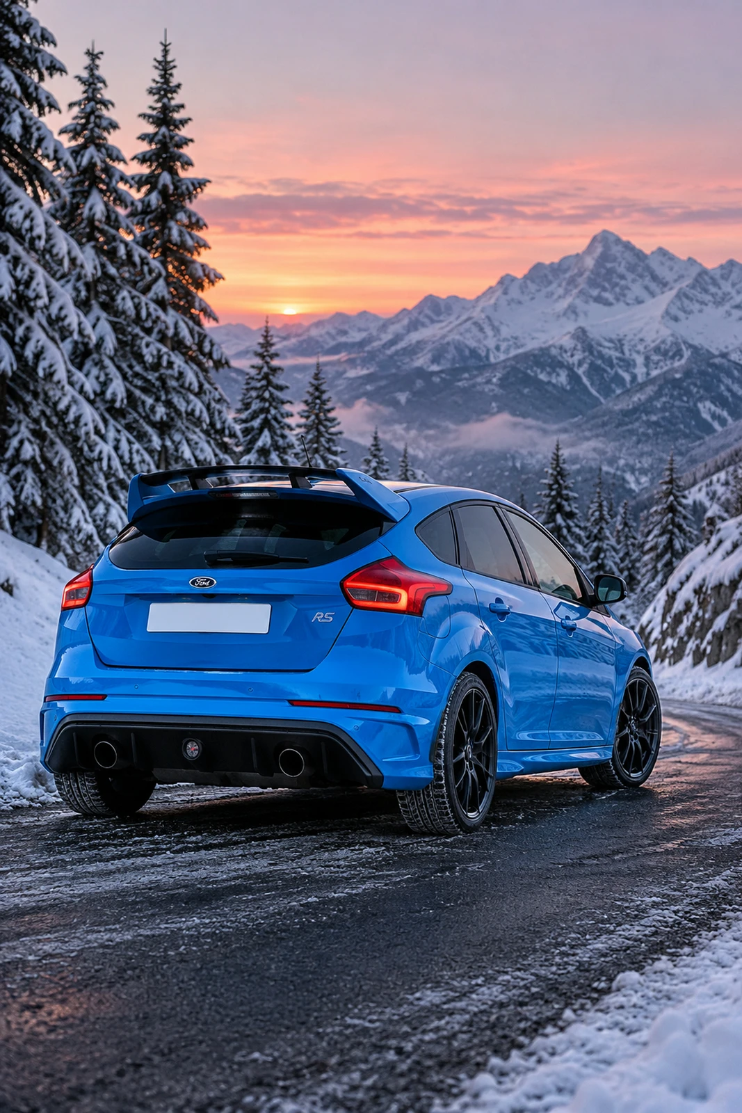АВТО 1008329 Форд Фокус RS Голубой Снежный рассвет