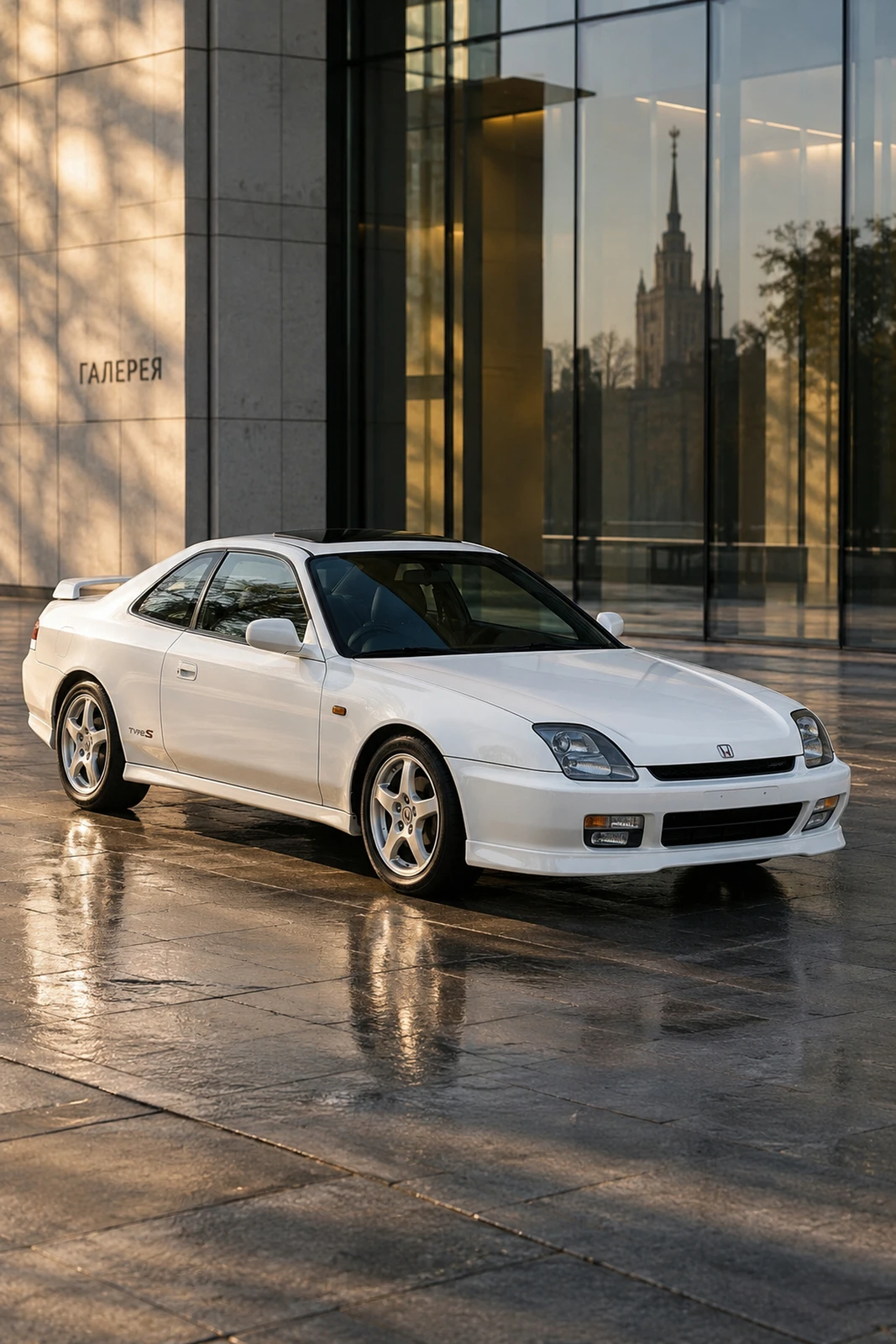 АВТО 1008443 Хонда Prelude TypeS BB6 белый Москва стеклянная галерея