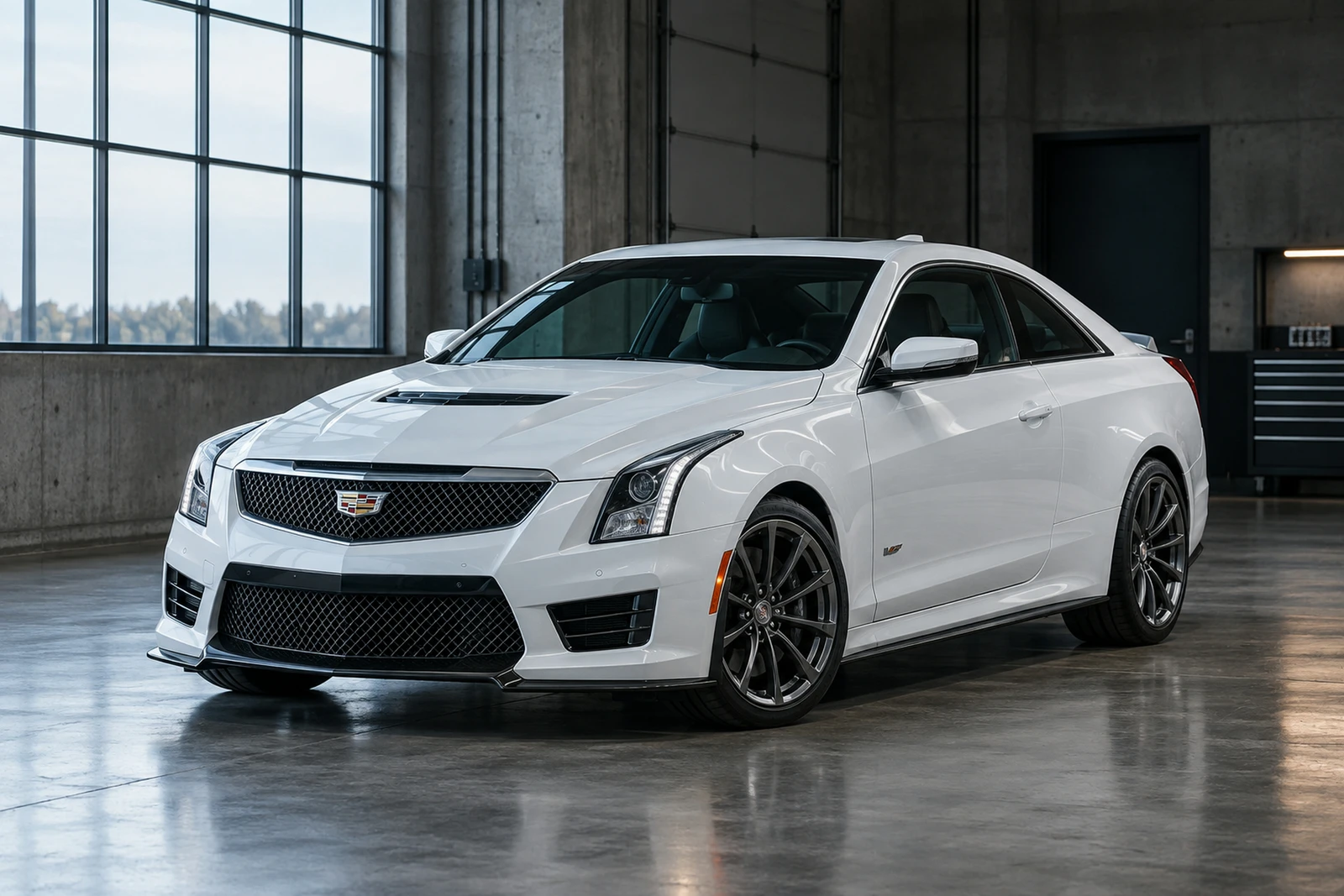 АВТО 1008516 Кадиллак ATSV Coupe белый Гараж северное окно