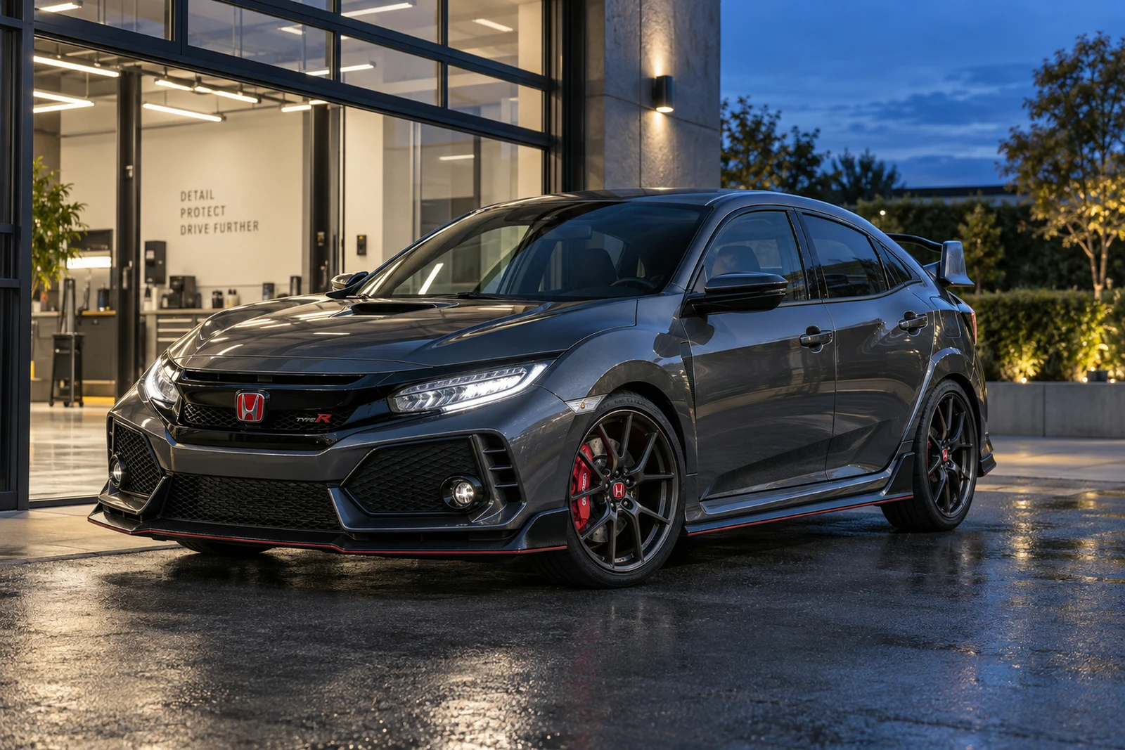 АВТО 1007962 Хонда Сивик TypeR FK8 графитовый Бокс детейлинга