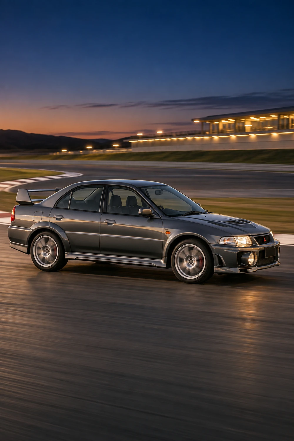 АВТО 1006795 Mitsubishi Evolution VI графитовый ровный автодром