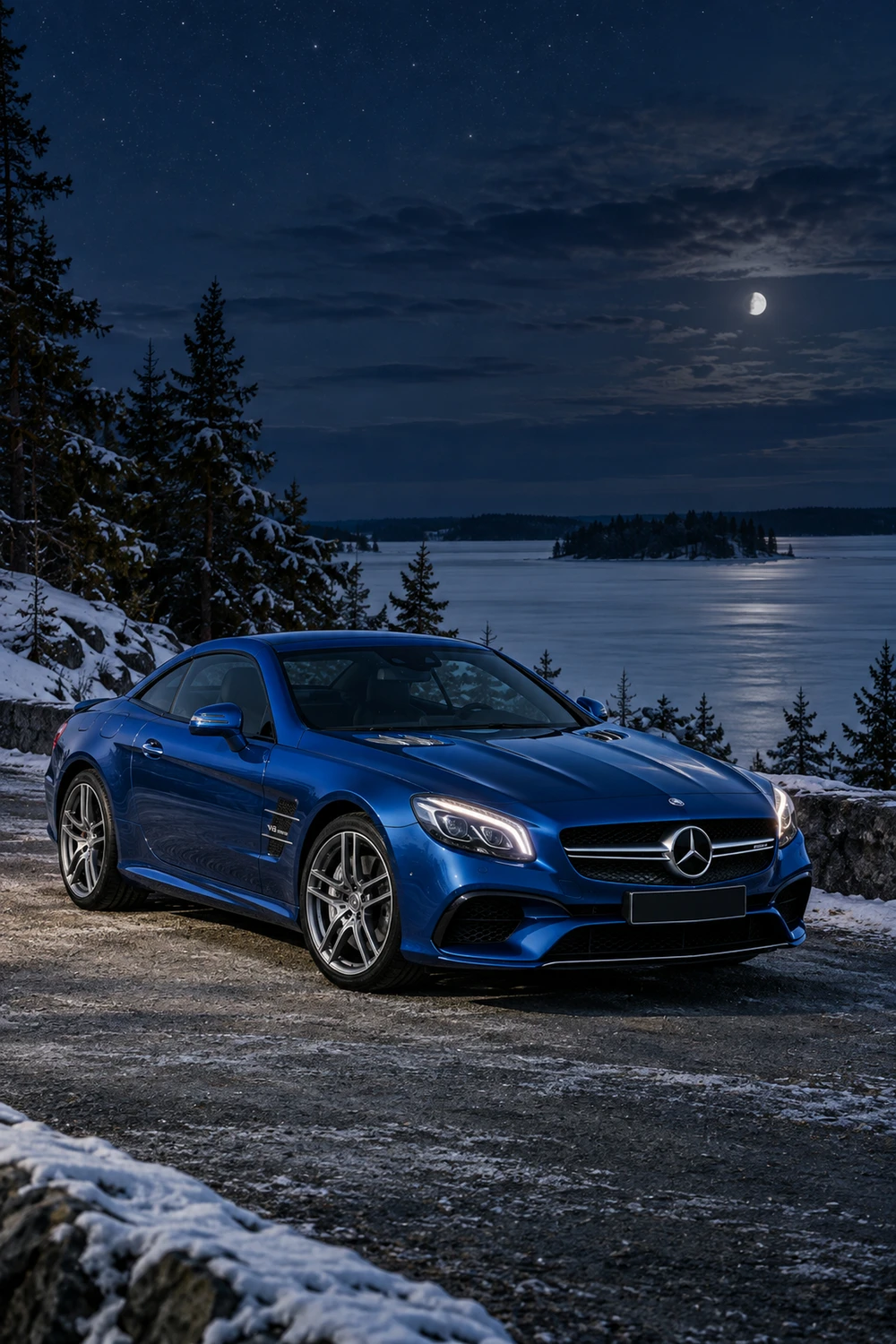 АВТО 1006853 Mercedes SL63 R231 лазурный лунная зима