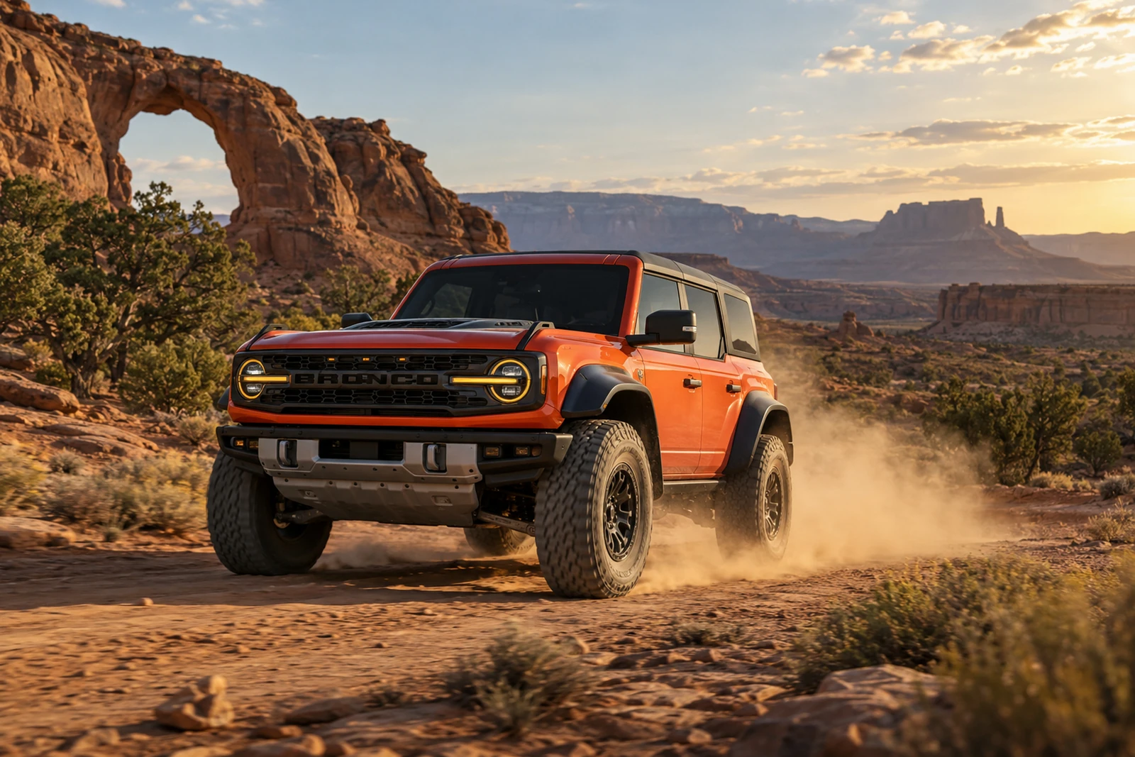 АВТО 1007646 оранжевый Ford Bronco Raptor в пустыне
