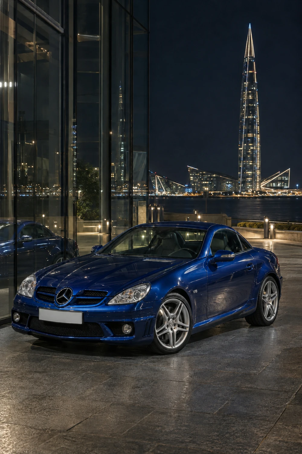 АВТО 1007446 Mercedes SLK55 AMG R171 синий Санкт Петербург