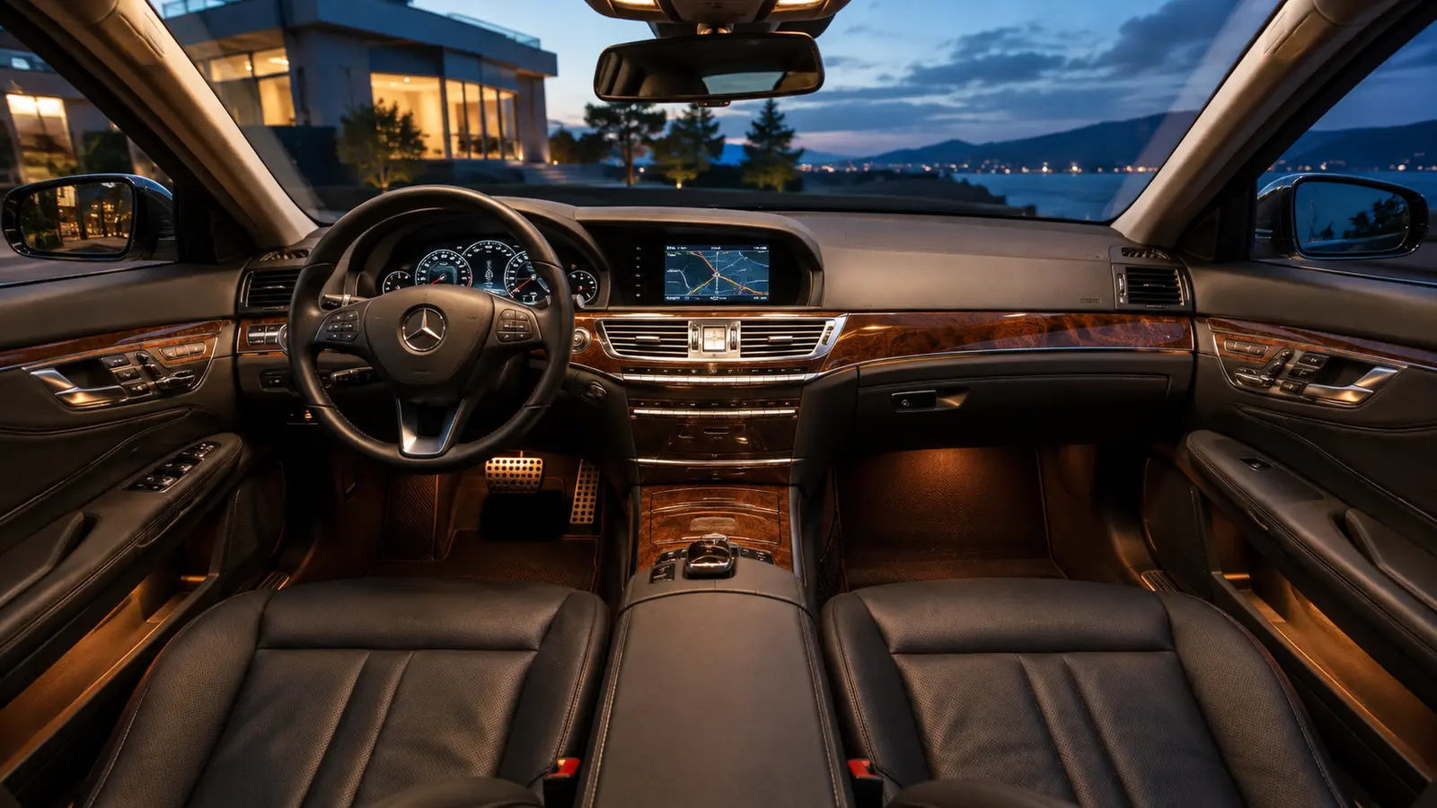 АВТО 1000469 салон Mercedes Benz S 500 с подсветкой