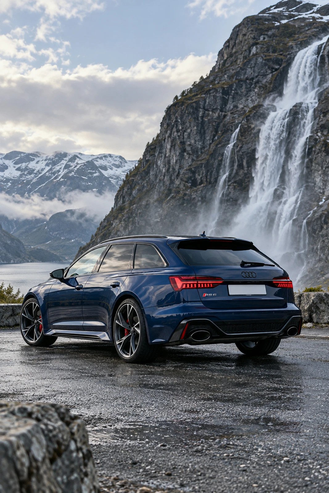 АВТО 1008371 Ауди RS6 C8 Синий У Водопада