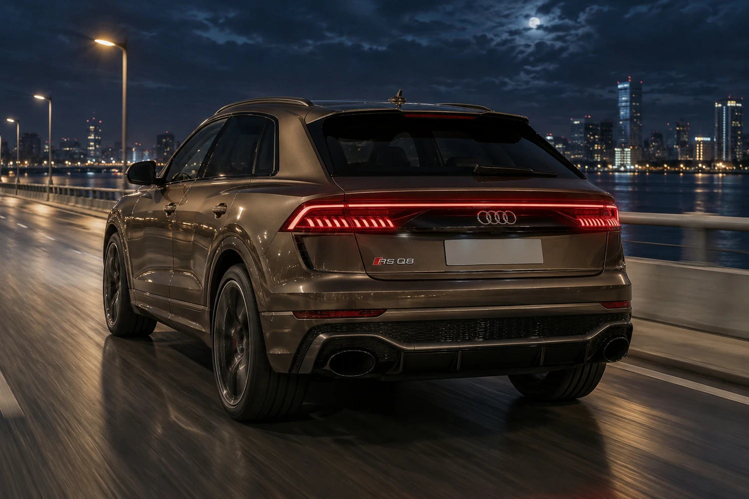 АВТО 1007146 Audi RSQ8 бронзовый мост над рекой