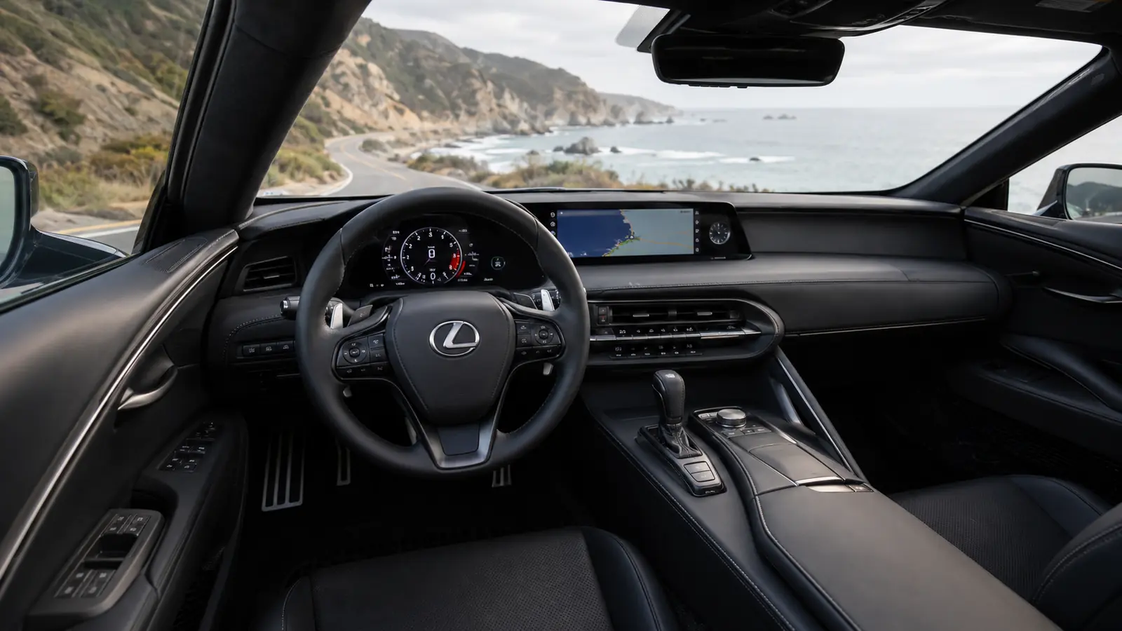 АВТО 1002744 салон Lexus LC с кожей и приборной панелью