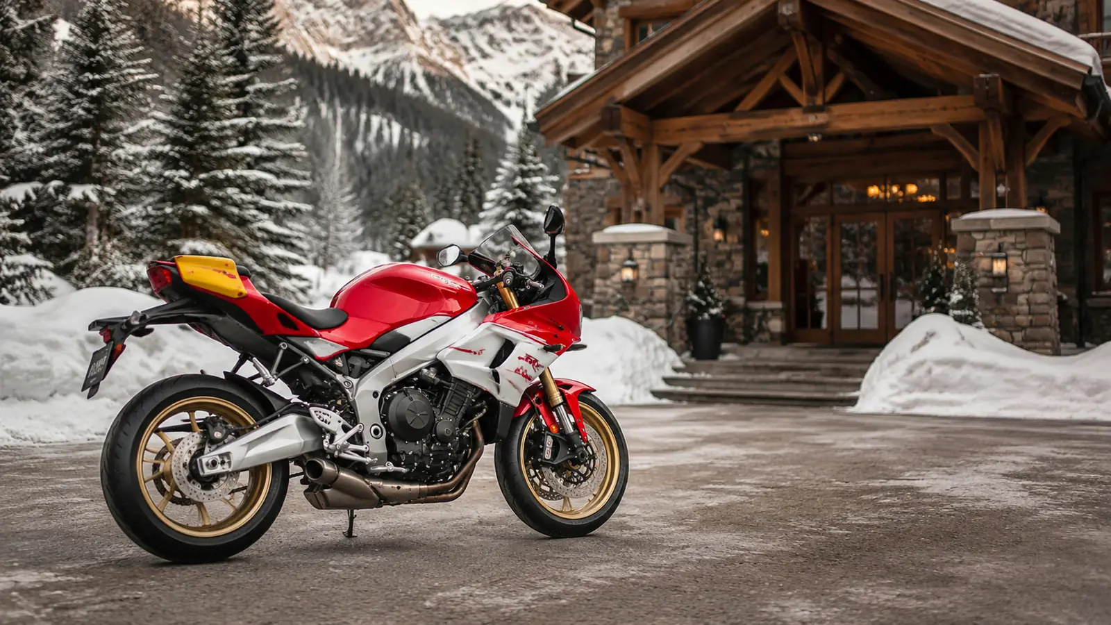 АВТО 1002625 красный Yamaha XSR900 GP у современной архитектуры