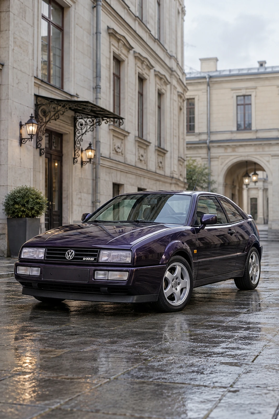 АВТО 1008497 Фольксваген Corrado VR6 фиолетовый Петербург современный двор