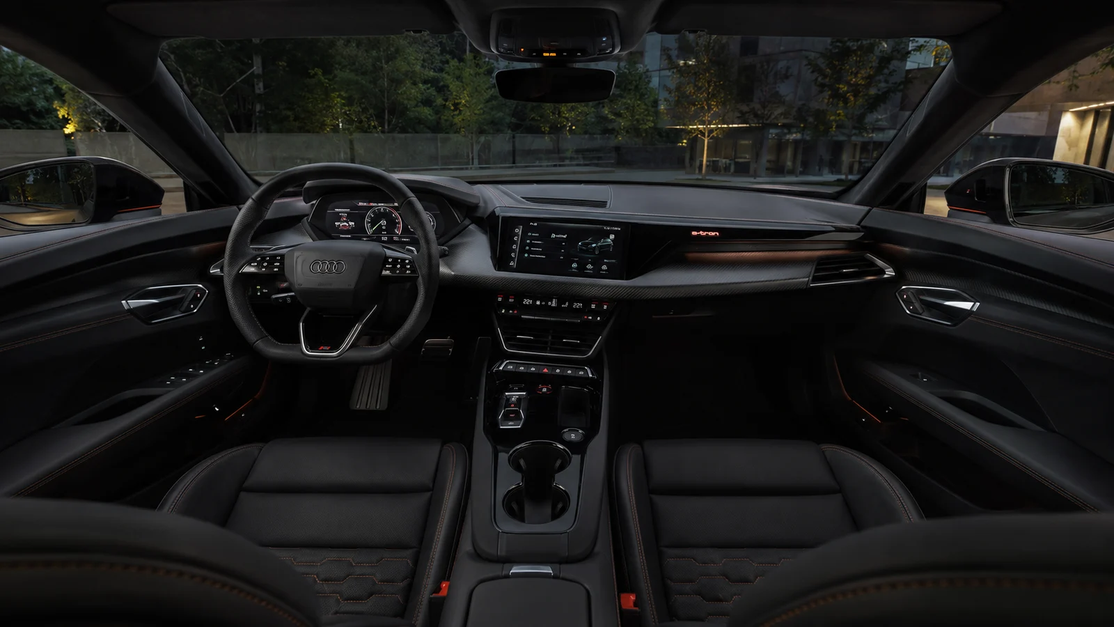АВТО 1001206 салон Audi RS e-tron GT с современной подсветкой