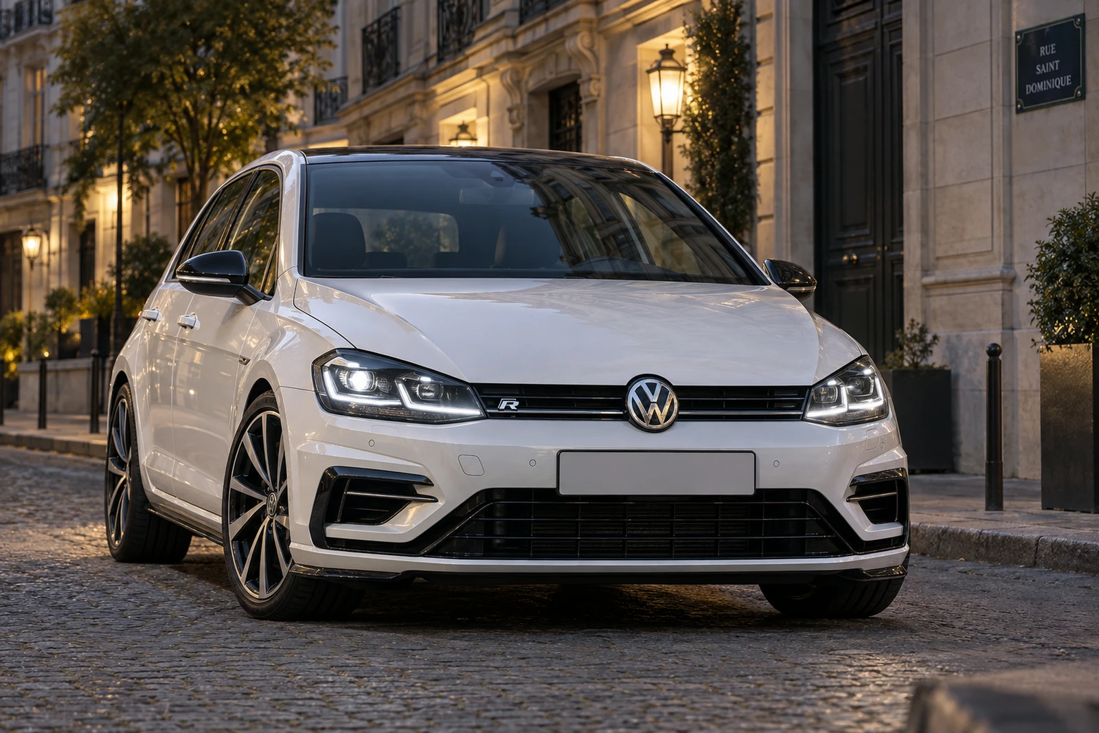 АВТО 1007892 Фольксваген Гольф R белый Париж