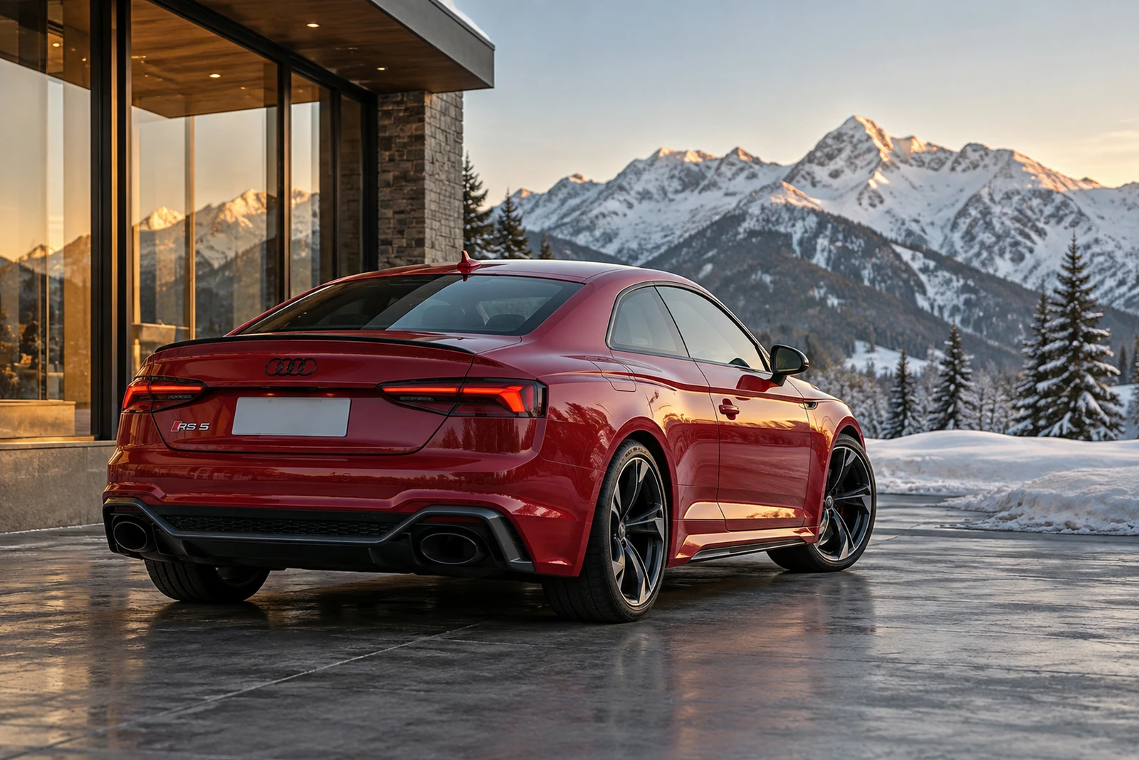 АВТО 1008288 Ауди RS5 Красный Зимний павильон