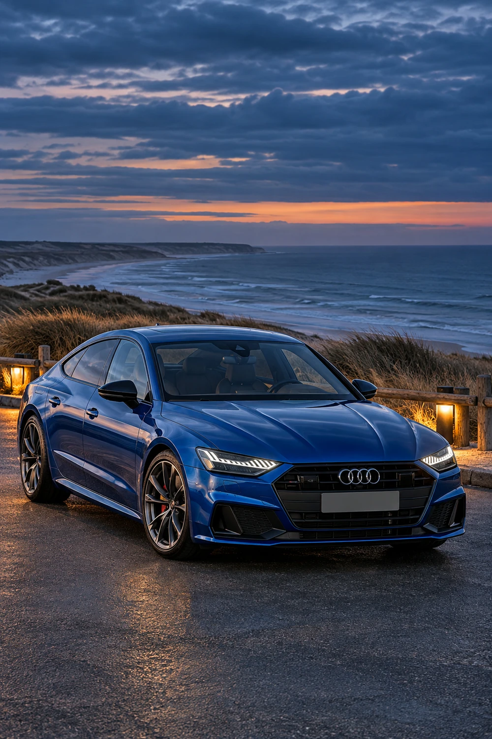 АВТО 1006889 Audi A7 C8 синий ветер в дюнах