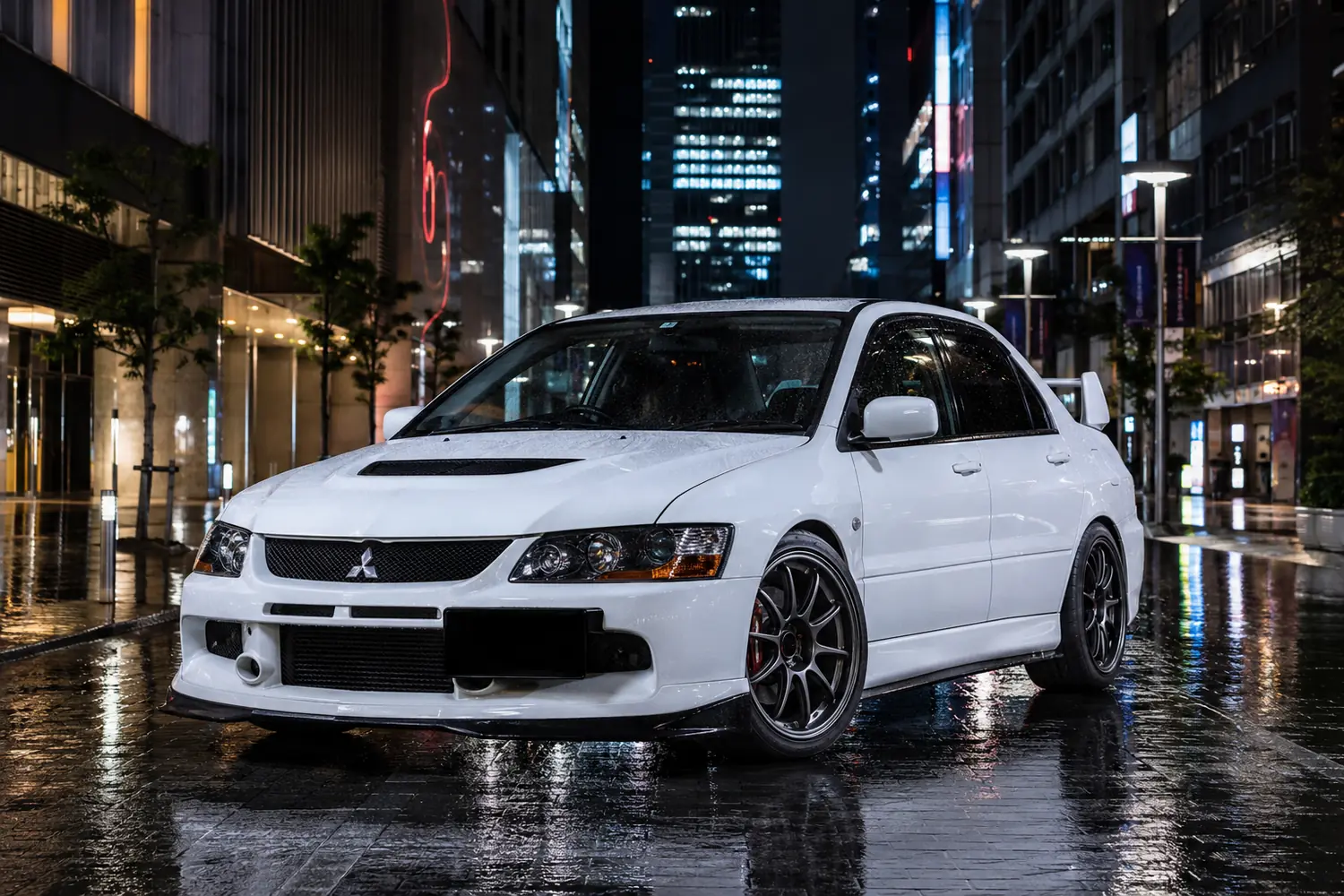 АВТО 1003869 Mitsubishi Lancer Evolution IX в ночном Токио