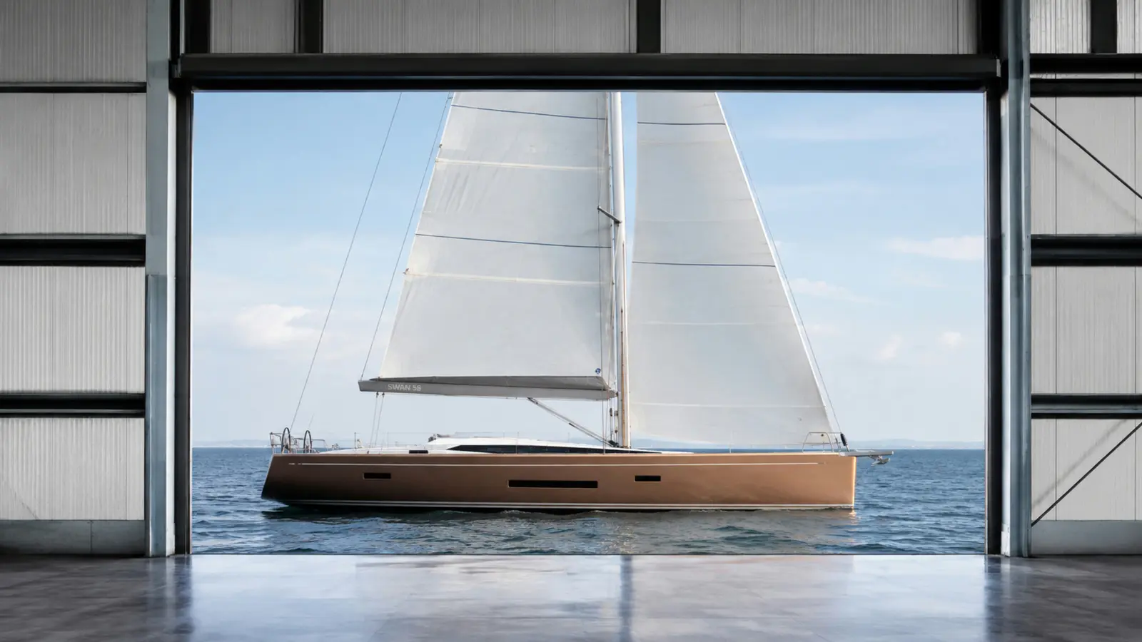 АВТО 1003140 бронзовый Nautor Swan 58 sailing yacht целиком премиальный кадр