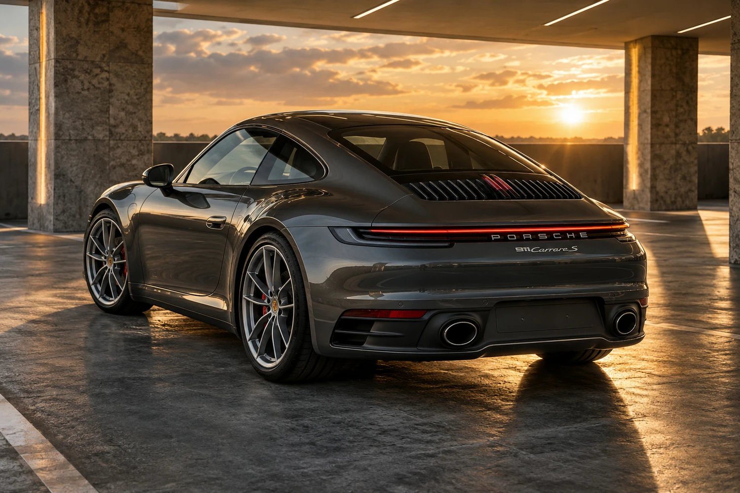 АВТО 1006724 Porsche 911 Carrera S 992 графитовый линейный свет