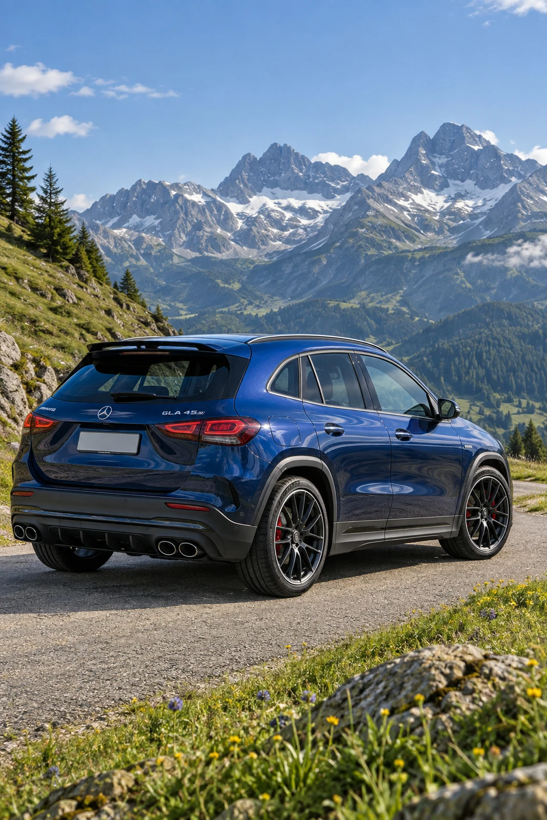 АВТО 1008051 Мерседес AMG GLA45 синий Альпийский луг