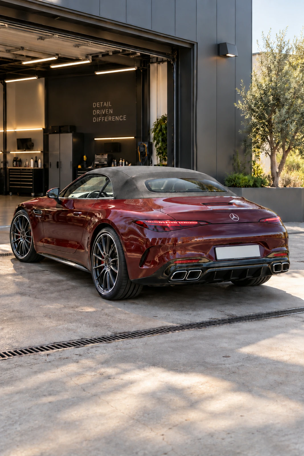 АВТО 1007929 Мерседес SL55 бордовый Детейлинг